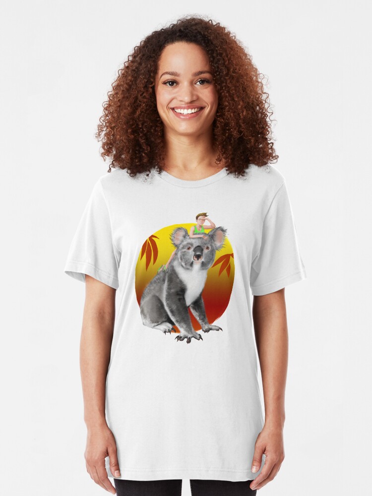 Alternate view of Koala-ity View | Digital Illustration Slim Fit T-Shirt