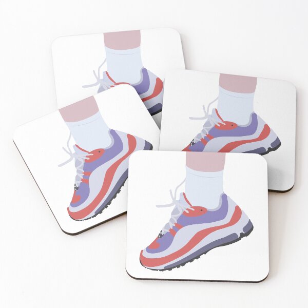 Artikelvorschau, Großer klobiger roter und lila moderner Tennisschuh entworfen und verkauft von elmma design.