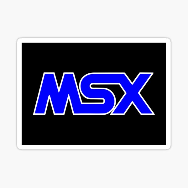 MSX, gamer sticker, blue version Sticker