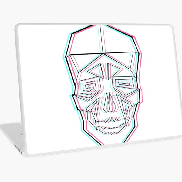 Lined Skull - Colour Laptop Skin