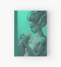 Mermaid with Shell | Digital Illustration Hardcover Journal