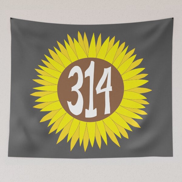 Item preview, Hand Drawn Missouri Sunflower 314 Area Code designed and sold by itsrturn.