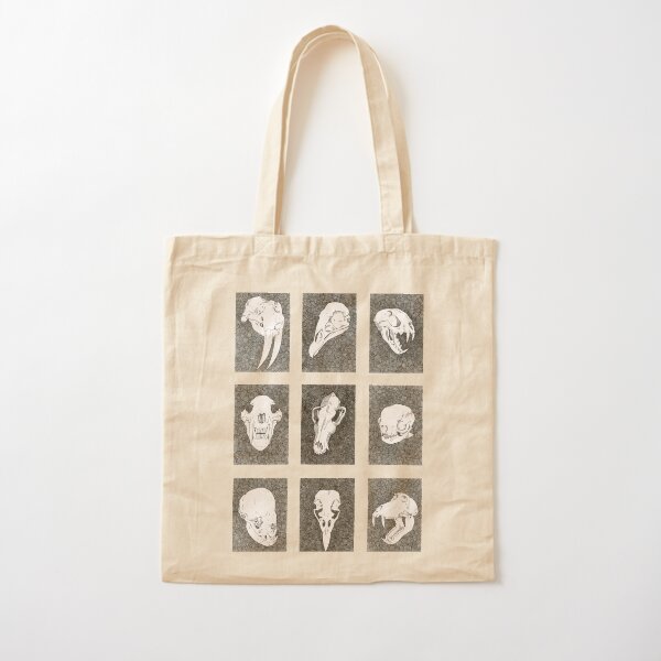 Animal Skull Ink Drawings Cotton Tote Bag