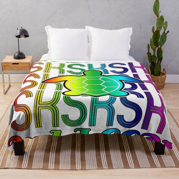 Item preview, SkSkSk Save The Sea Turtles Vintage Rainbow Design designed and sold by artbyomega.