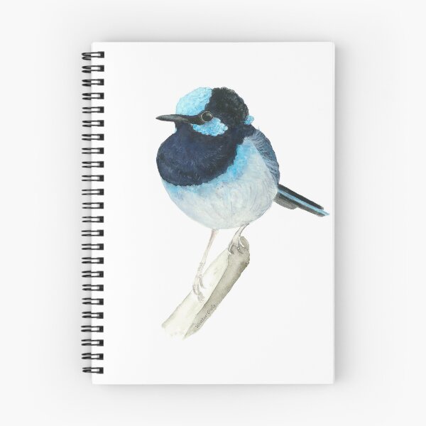 Artikelvorschau, Großartiger blauer feenhafter Zaunkönig, australisches gebürtiges Vogel-Aquarell entworfen und verkauft von WinterOwls.