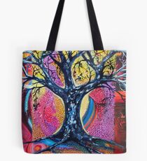 'Tree in an Abstract Landscape' Tote Bag