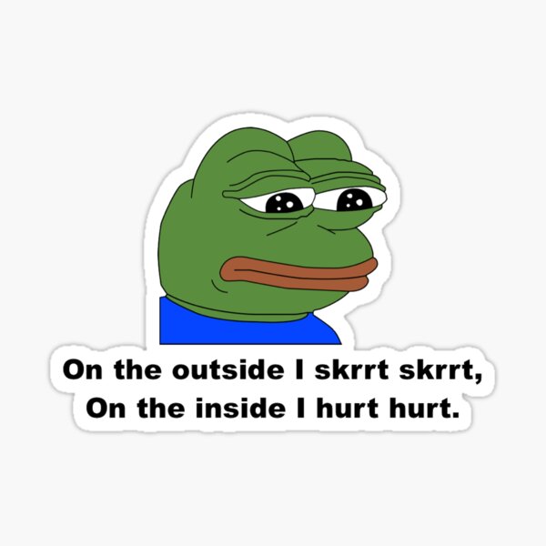 Item preview, Sad Pepe the Frog Meme Skrrt Skrrt designed and sold by PhilipKyriacou.