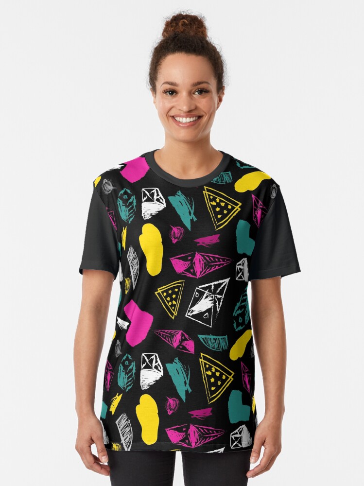 "Print in memphis style design" Tshirt for Sale by fuzzyfox