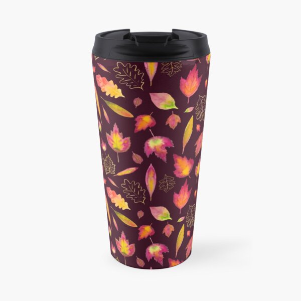 Golden autumn: leaf pattern Travel Mug