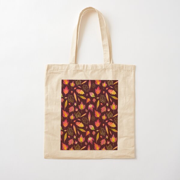 Golden autumn: leaf pattern Cotton Tote Bag