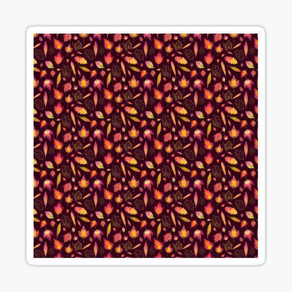 Golden autumn: leaf pattern Sticker