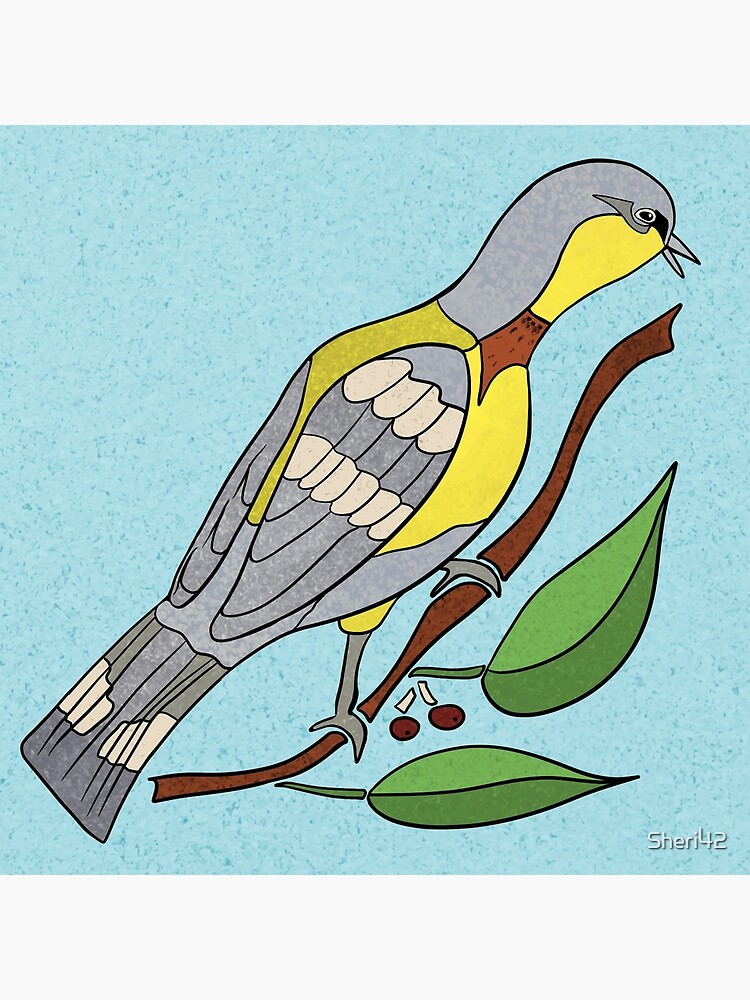Yellow Bird Parula Warbler Songbird 5 of 9 by Sheri42