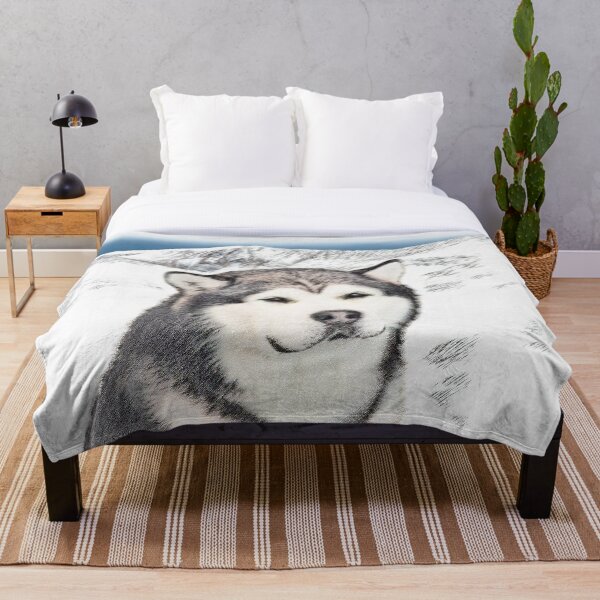 Alaskan Malamute Throw Blanket