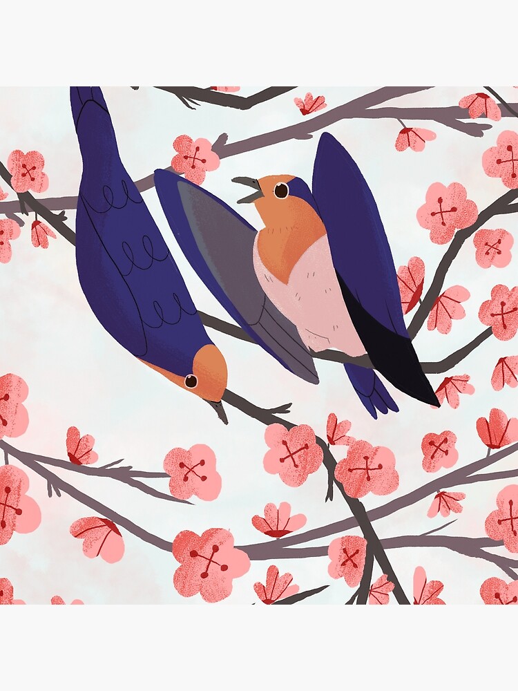 Thumbnail 2 of 2, Tote Bag, Cherry Blossom Swallow designed and sold by reimenayee.
