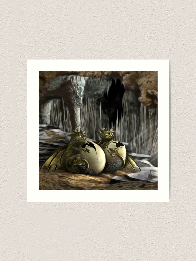 Alternate view of Dragon Hatchlings Art Print