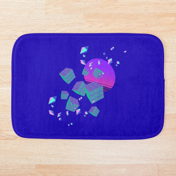 Vaporwave Shape Collage 1 Bath Mat