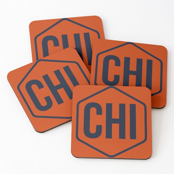 Item preview, Chicago Hex Navy on Orange designed and sold by samvschantz.
