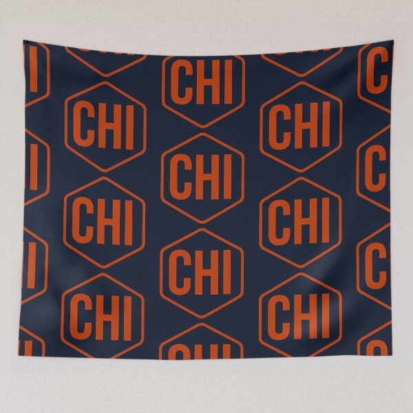 Item preview, Chicago Hex Orange on Navy designed and sold by samvschantz.