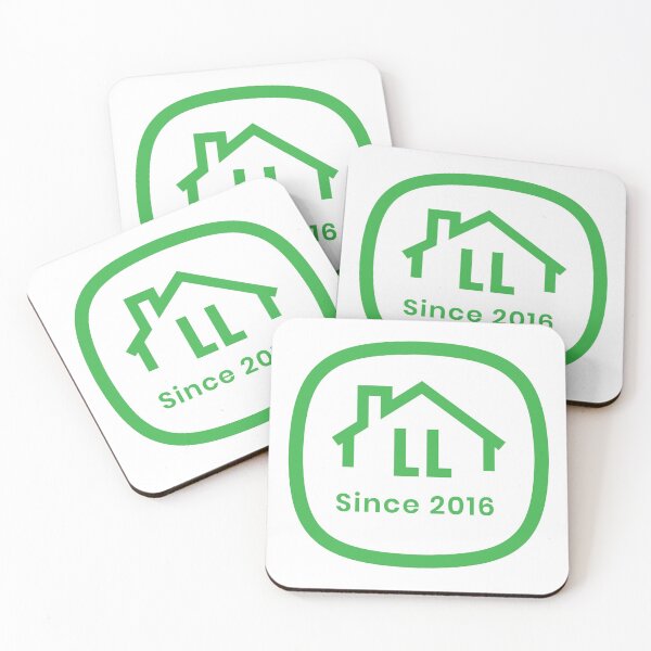 LL White Badge Coasters (Set of 4)