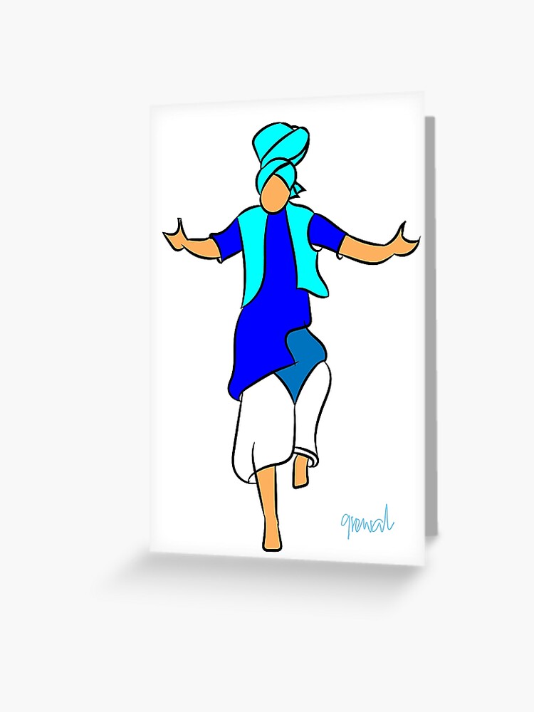 Bhangra Dance Greeting Card