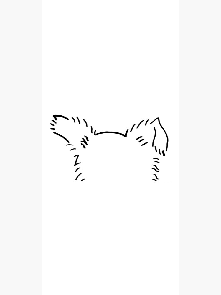 Dog Ears Outline Greeting Card By Ecr1210 Redbubble