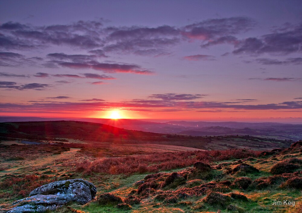 ""Sunrise over Teignmouth" Dartmoor" by James Key Redbubble