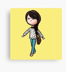 Geeky Girl Canvas Print