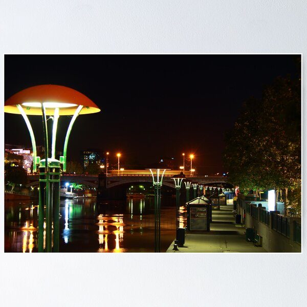 Item preview, evening view along yarra river designed and sold by ashara.