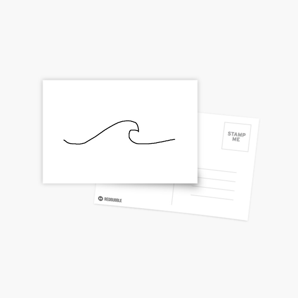 Simple Wave Drawing Greeting Card By Makser Redbubble