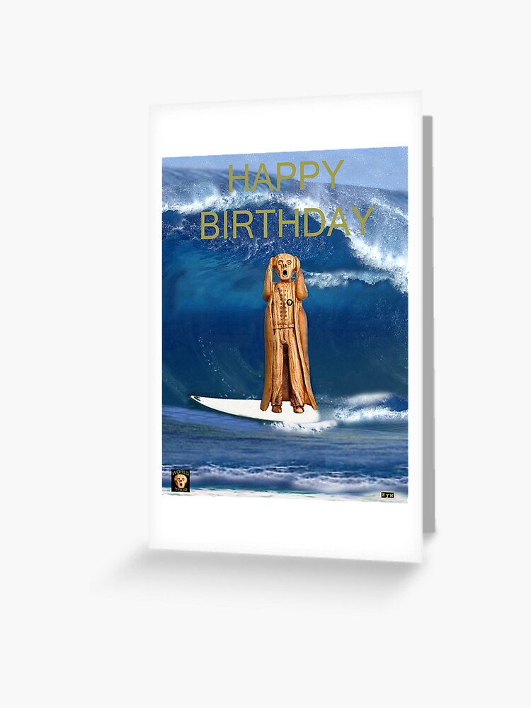 Carte De Vœux Surf Le Scream World Tour Joyeux Anniversaire Par Kempson Redbubble