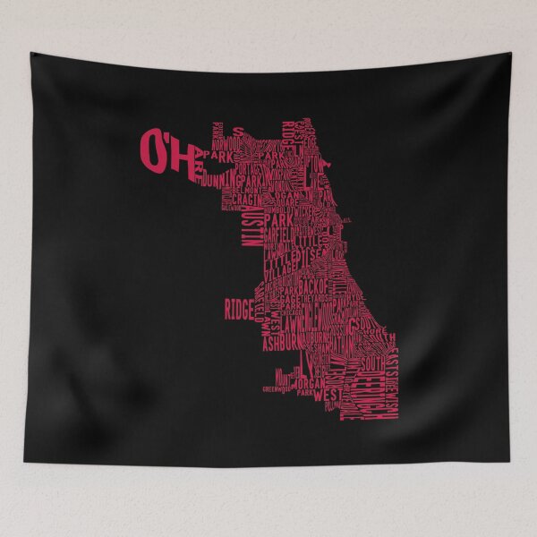 Item preview, Chicago Neighborhoods in Red designed and sold by samvschantz.