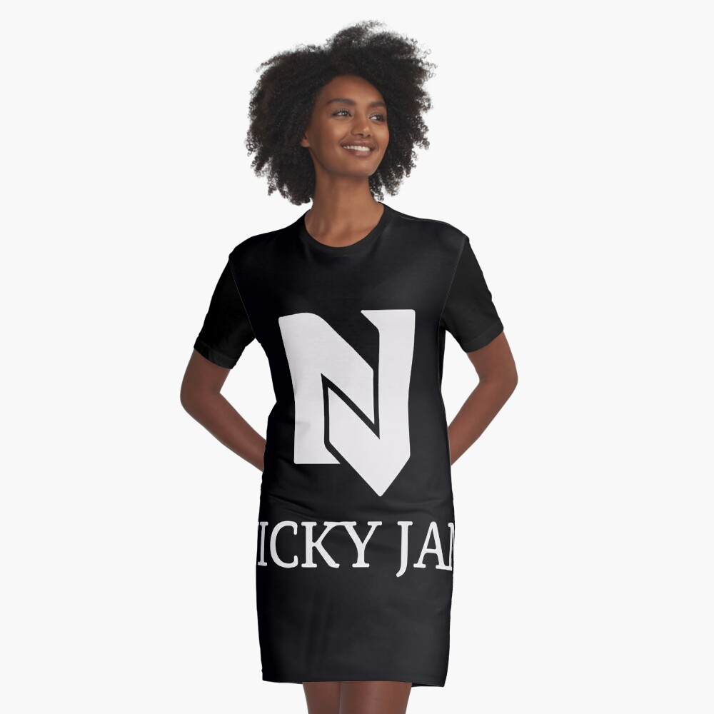 Nicky Jam Black T-Shirt Graphic T-Shirt Dress by hidoggy