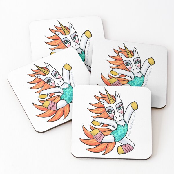 Item preview, Orange + Teal Dancer Unicorn - Original Illustration designed and sold by Melanie Test.