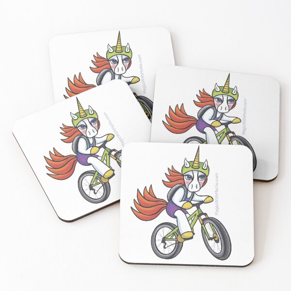 Artikelvorschau, Mountainbike MTB Einhorn - Original Illustration entworfen und verkauft von Melanie Test.