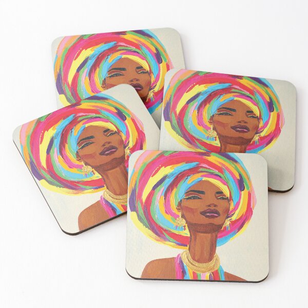 Item preview, African Woman in Colourful head tie with queen spirit designed and sold by AlmonAdeluwoye.