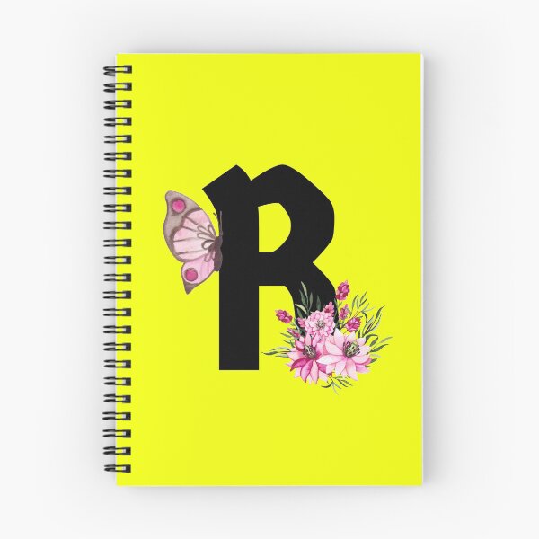 Item preview, letter r pink flower alphabet monogram butterfly designed and sold by atevern.