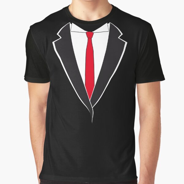 Tuxedo with Red Tie Graphic T-Shirt