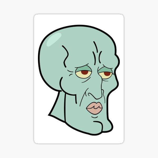 "squidward fancy face " Sticker for Sale by Aaliyahandrose Redbubble