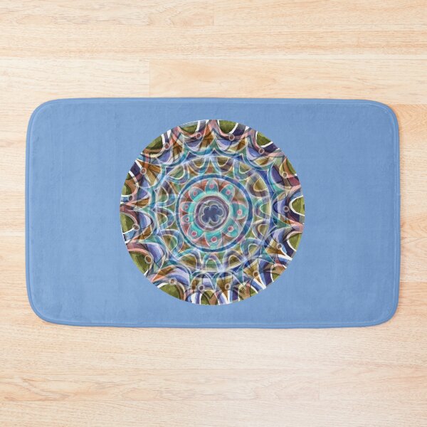 Item preview, Free Hand Mandala on warm light blue Board designed and sold by Istvan Ocztos.