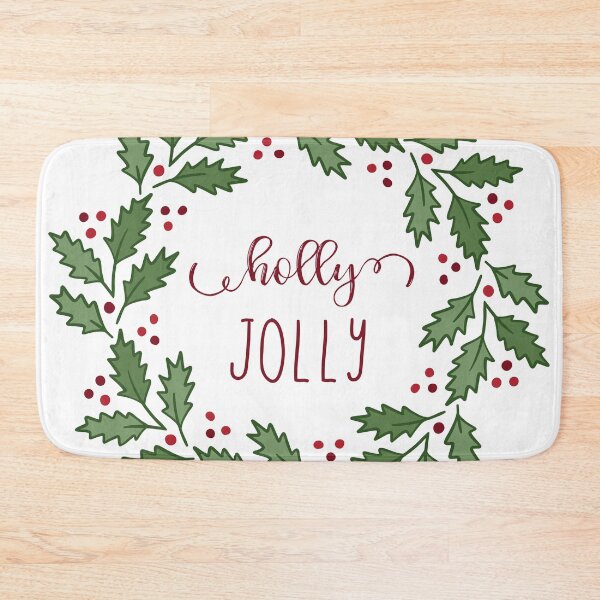 Item preview, Christmas holly lettering wreath designed and sold by HannaPaulina.