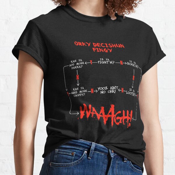 Ork WAAGH Decision Chart (Decishun Fingy!) Classic T-Shirt