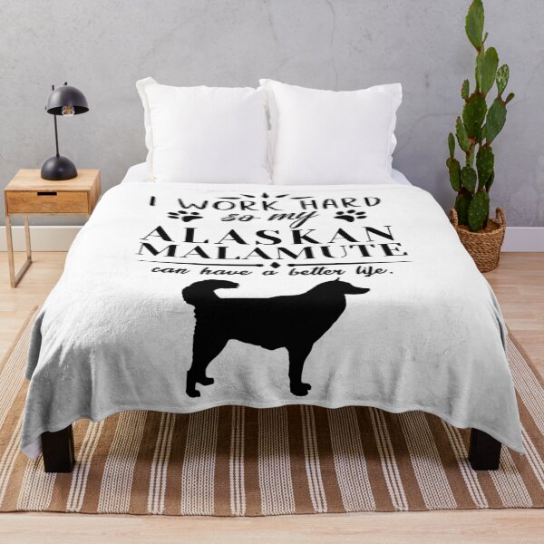 Artikelvorschau, Ich arbeite hart, also kann mein alaskischer Malamute ein besseres Leben haben, lustiger Hundeentwurf entworfen und verkauft von HEJAshirts.
