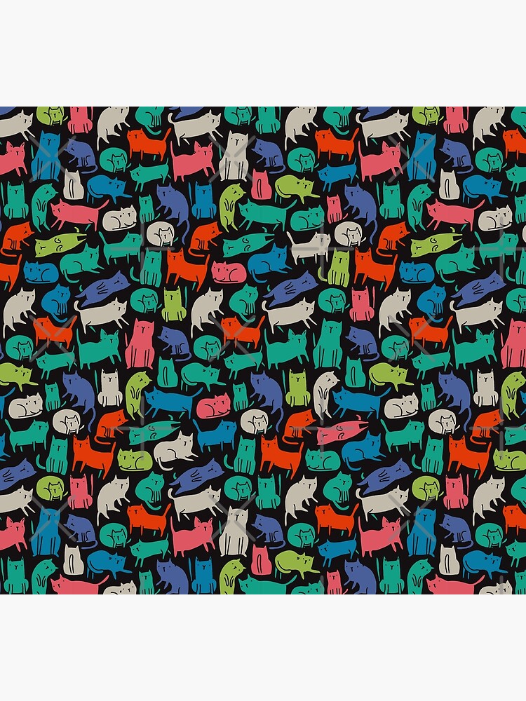 Cool Cats. Funny cute colorful pet design. by kostolom3000