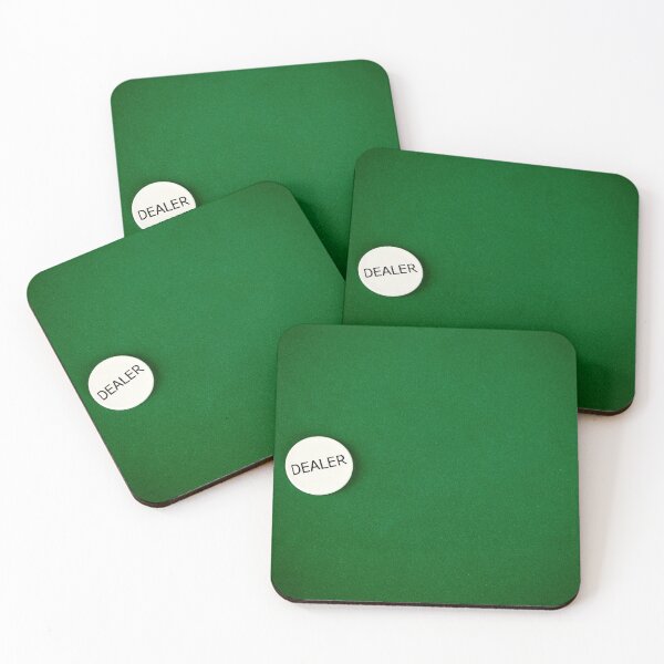 Item preview, Dealer token on green game table for Poker designed and sold by PhotoPrintON.