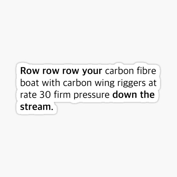 Rowers’ nursery rhyme Sticker