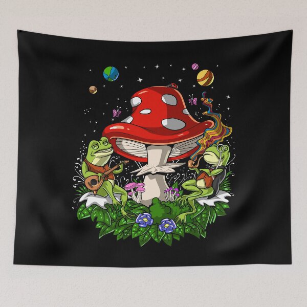 Item preview, Psychedelic Mushroom Frogs designed and sold by underheaven.