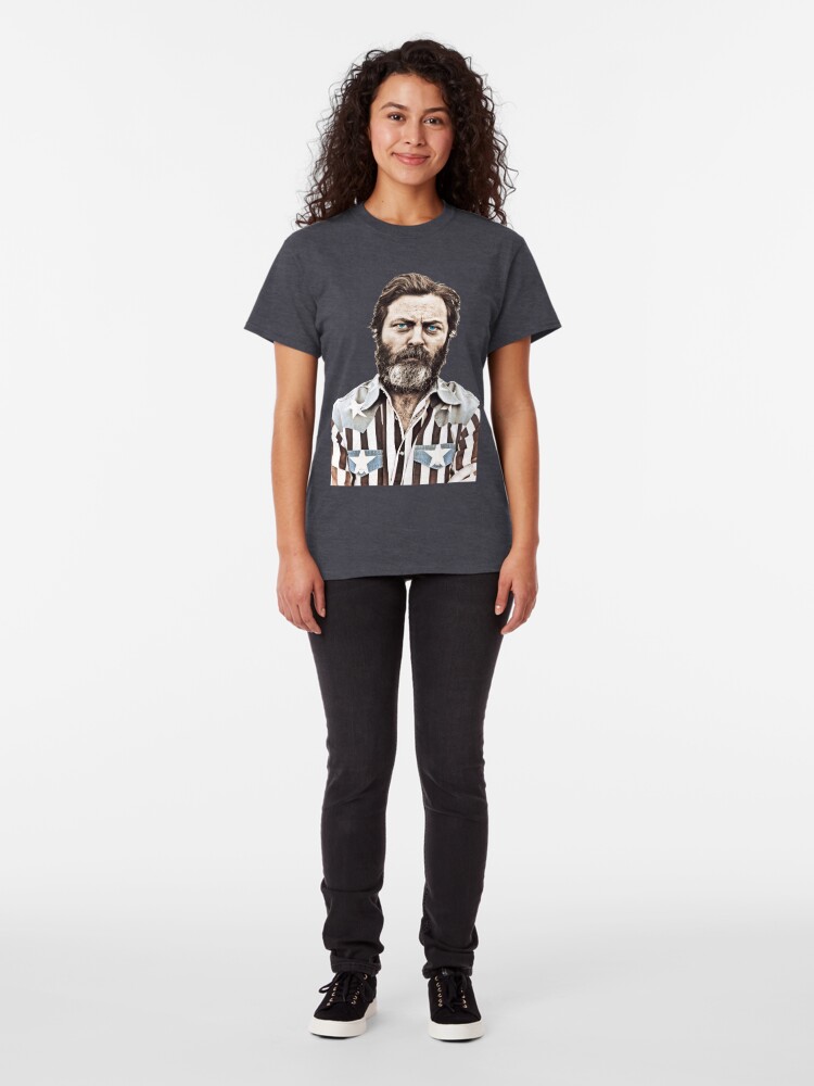 nick offerman flag shirt