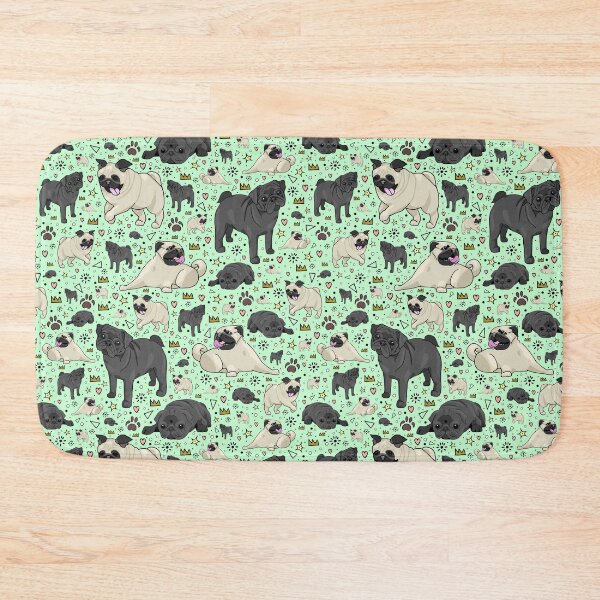 Item preview, Pugs in Green  designed and sold by Nemki.