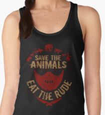 save the animals, EAT THE RUDE Women's Tank Top