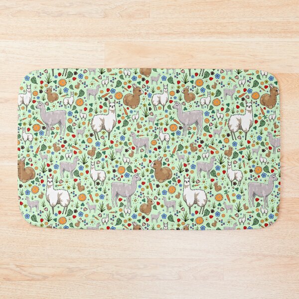 Item preview, Llamas in Green designed and sold by Nemki.